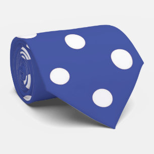 Cravate blanche bleue mignonne de motif de point