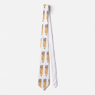 Cravate blanche de crayon