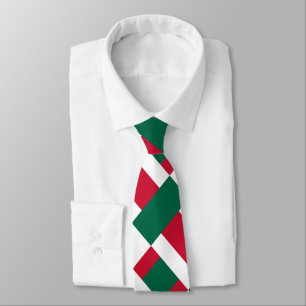 Cravate Blancs rouges et verts