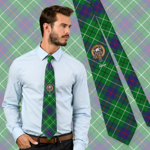 Cravate Blason du clan Duncan sur tartan