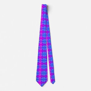 Cravate bleu et rose vif