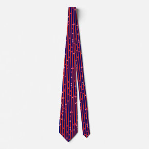 Cravate Bleu et rouge motif