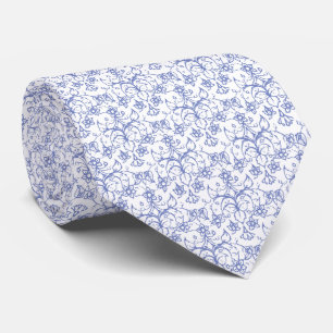 Cravate Bleu fait sur commande de bigorneau sur floral