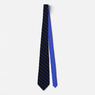 Cravate Bleu foncé et Diagonale noire