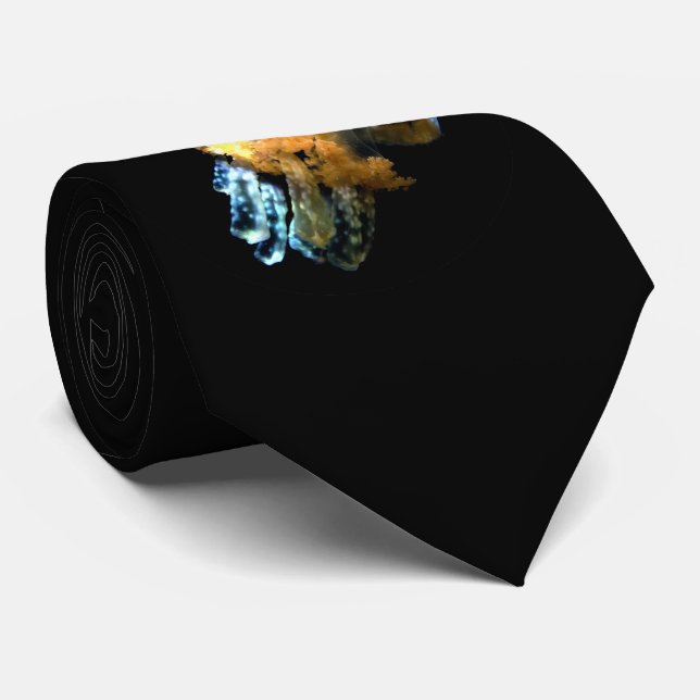 Cravate Bleu méduse (Roulé)