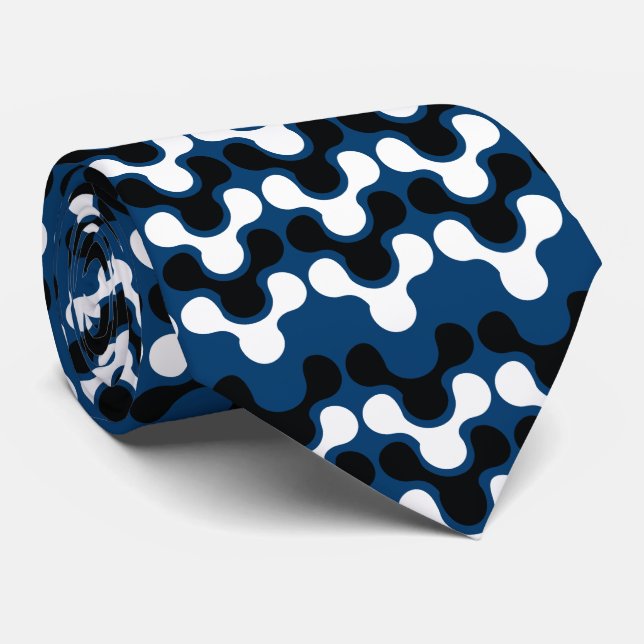 Cravate [bleu] moderne de chiroprakteur de logo (Roulé)