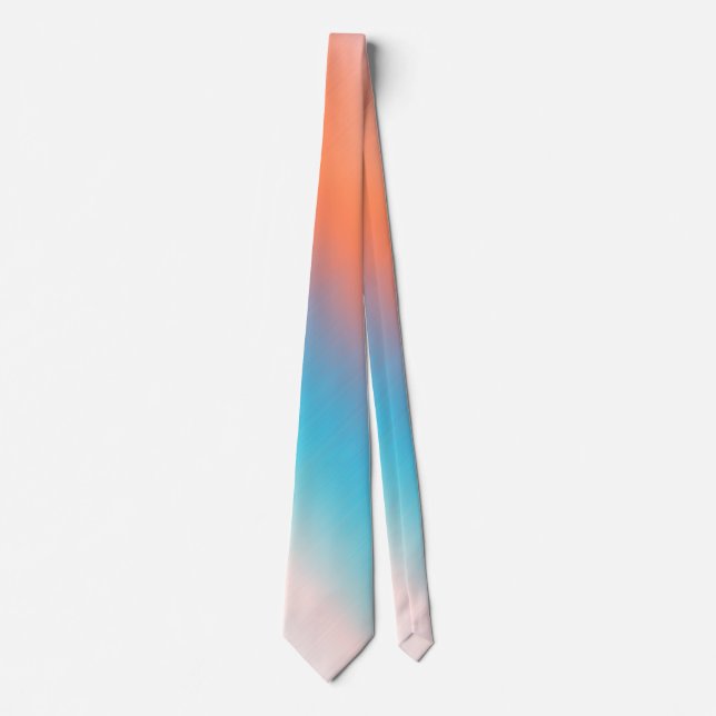 Cravate Bleu orange doux (Devant)