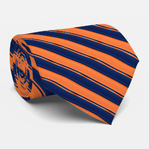 Cravate Bleu orange et bleu marine