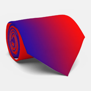Cravate Bleu, pourpre et rouge