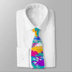 Cravate Bleu, rose et violet