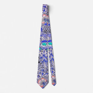 Cravate Bleu vintage rose Corncockle de William Morris
