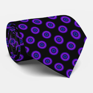 Cravate Bleu violet noir Pois
