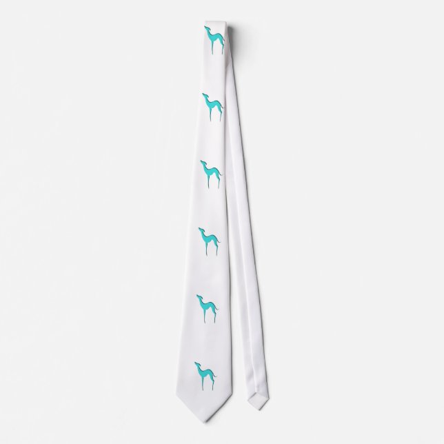 Cravate bleue de motif de silhouette de (Devant)