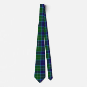 Cravate bleue et verte de plaid de tartan de