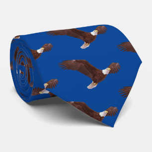 Cravate bleue patriotique chauve montante
