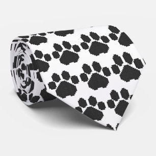 Cravate Blocs de construction d'empreintes de chien noir