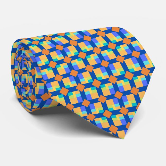 Cravate Blocs de couleur (Roulé)