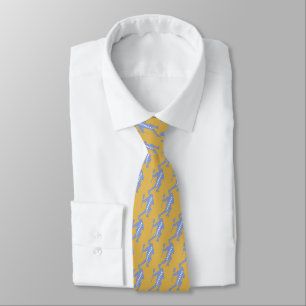 Cravate Blue and Gold Lacrosse Mens