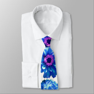 Cravate Blue daisy blue floral photo