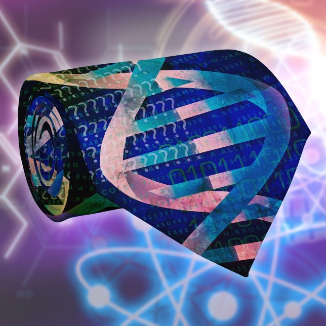 Cravate Blue DNA ID Art Science Médicale (Modern Blue DNA ID Art Medical Science Neck Tie)