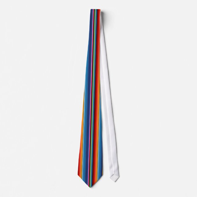 Cravate Blue Gold Red Sarape mexicaine (Devant)