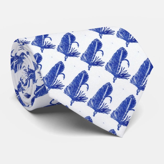 cravate "Blue" Matuka Streamer (Roulé)