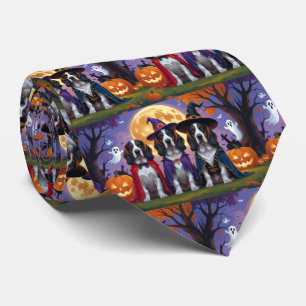 Cravate Bluetick Coonhound Chiens Citrouille Halloween Fun