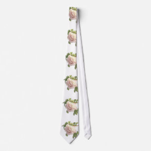 Cravate Blushing Ivory Peach Rose