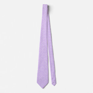 Cravate Boho floral print tie with white cherry blossoms