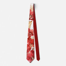 Boho Red Orchid and Dried Grasses Tie