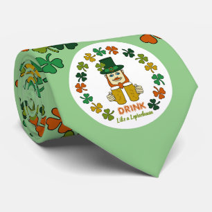 Cravate Boire comme un Leprechaun