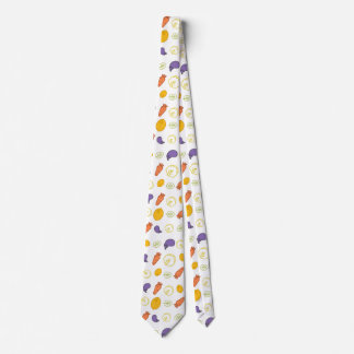 Cravate Bois de carottes motifs et citrons