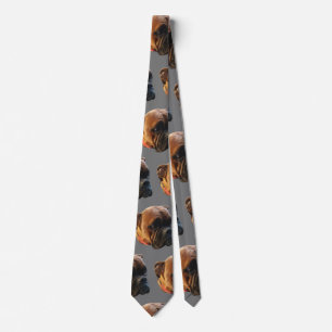 Cravate Boîte photo Chien Personnalisé Gris Chien