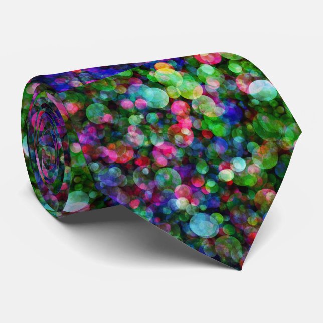 Cravate Bokeh Christmas Lights Fun Holiday (Roulé)