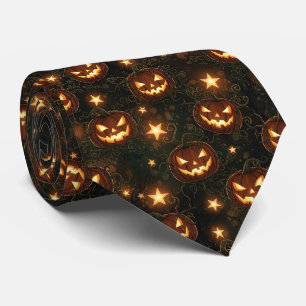 Cravate Bokeh Halloween Sans Couture Citrouille Lumineus