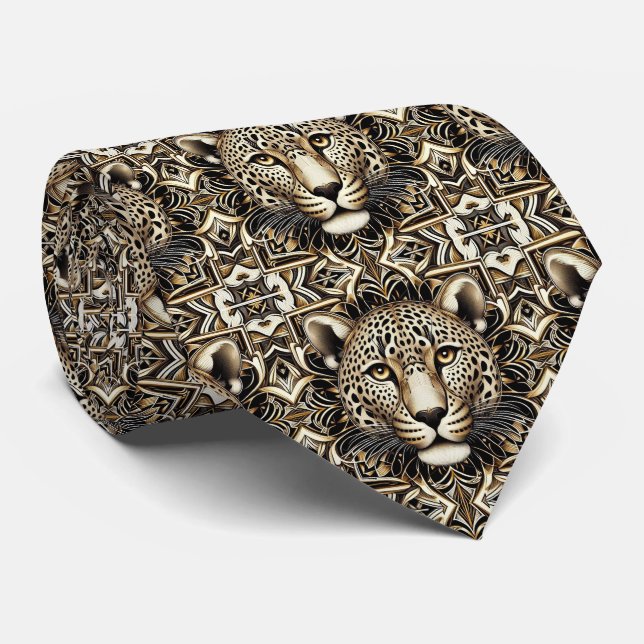 Cravate Bold Leopard Tie | Perfect for a Night on the Town (Roulé)