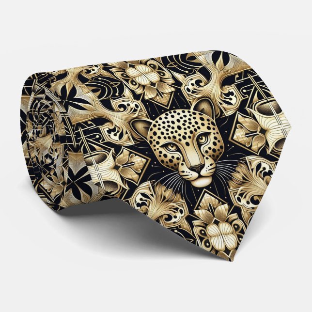 Cravate Bold Leopard Tie | Perfect for a Night on the Town (Roulé)