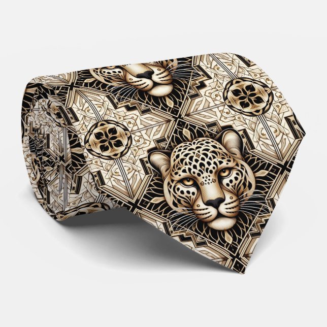 Cravate Bold Leopard Tie | Perfect for a Night on the Town (Roulé)