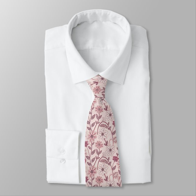 Cravate Bold Pink Tie for Fashion-Forward Men (Attaché)