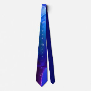 Cravate Bonne Fête des mères Rose bleu