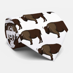 Cravate Bonne illustration de bison américain