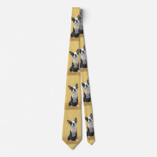 Cravate Boston Terrier Peinture - Cute Original Chien Art