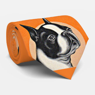 Cravate Boston terrier print