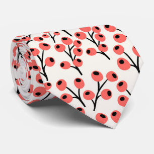 Cravate Botanique florale de Corail