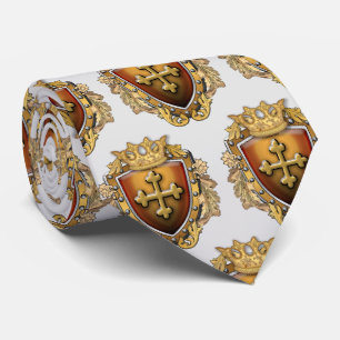 Cravate Bouclier Couronne Biseauté