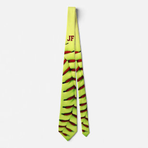 Cravate Boule jaune personnalisée du base-ball