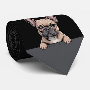 Cravate Bouledogue Français Drôle de Chiot Fouineur Amateu