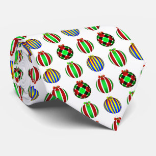 Cravate Boules de Noël Ornement