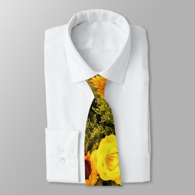Cravate Bouquet de Roses Floral (Attaché)
