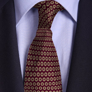Cravate Bourgogne & Gold Polkadot Médicale Cross Docteurs